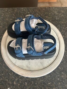 Denim Blue platform Sandals